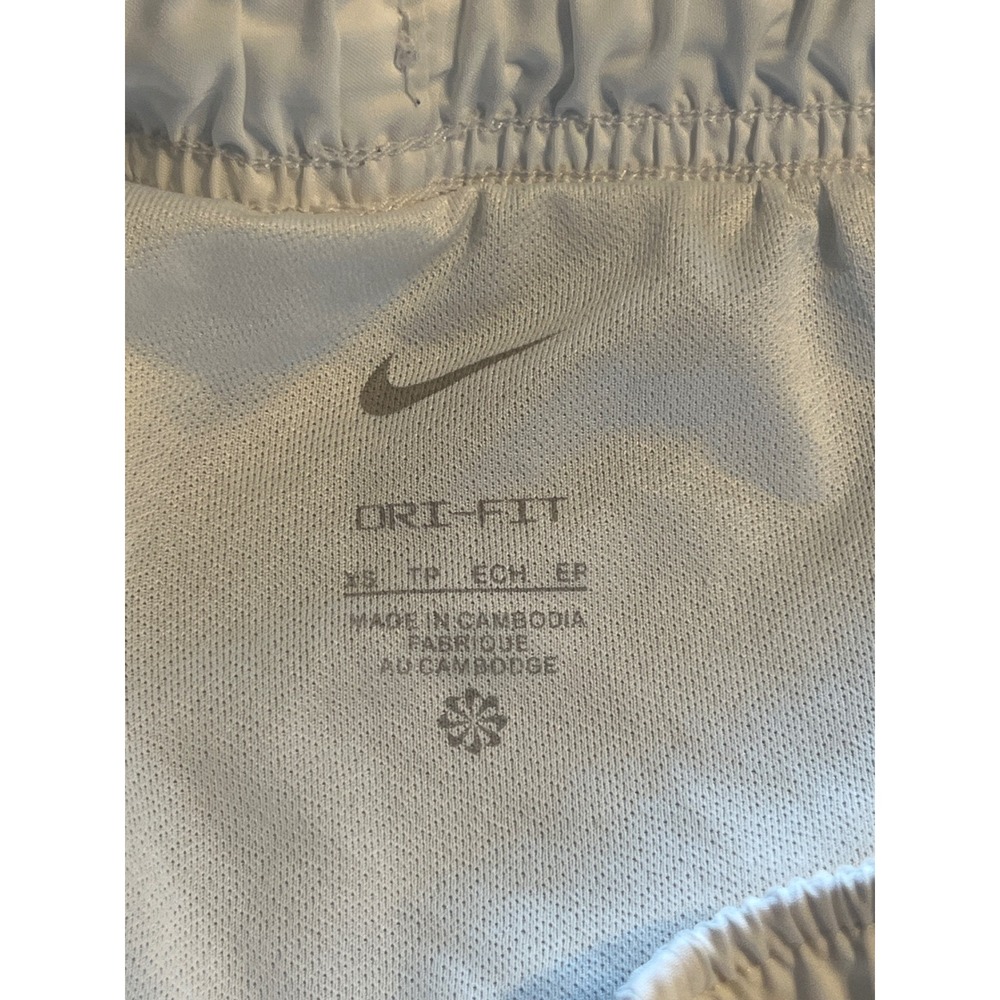 Nike Dri-FIT Running Shorts White Purple Mesh Panel Logo Athletic Womens XS Gym‎ - Picture 7 of 9